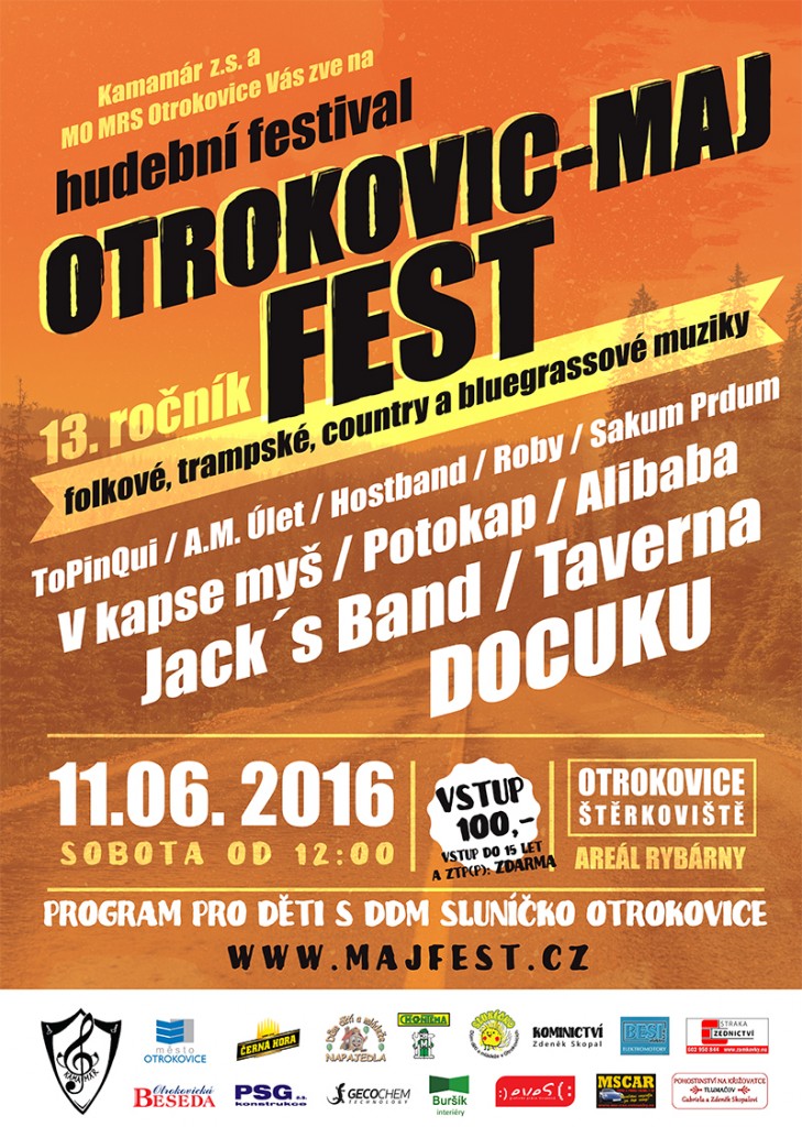 Festival Otrokovic-majfest 2016 - plakat